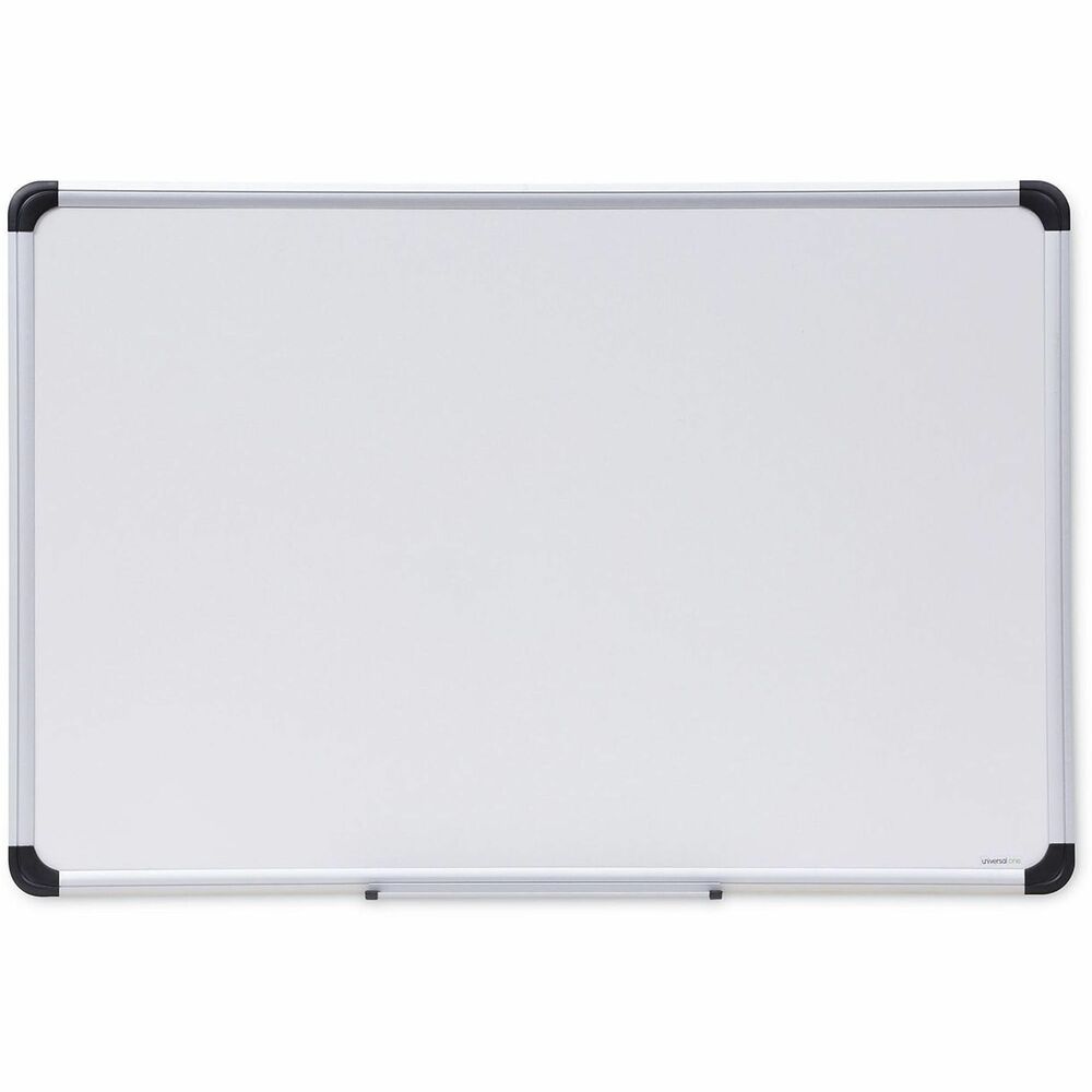 UNV43841 - Magnetic porcelain surface resists staining, scratching, and ghosting. Designed for heavy-use environments, such as a school or office. Board wipes clean every time with cloth, eraser, or dry erase wipes. Porcelain surface for where quality matters most for smooth writing surface and a consistent white clean each time. Magnetic surface to hold papers and bulletins easily. Dry erase makers and erasers sold separately.