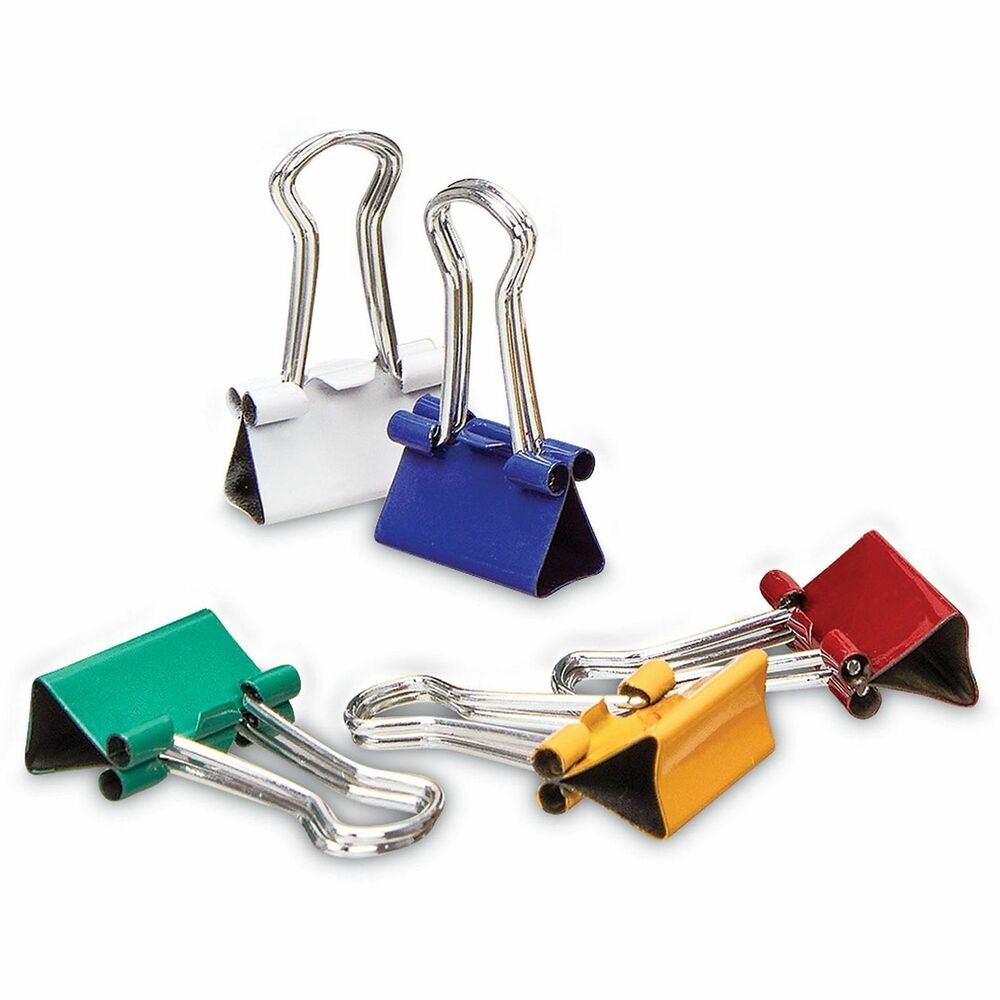 UNV31027 - This binder clip comes in a triangular design. It provides strength and compression for a sturdy grip on paper. Handles can be hung, folded flat against clipped material, or removed for permanent binding. Versatile use that makes them perfect for work, school, home and more.