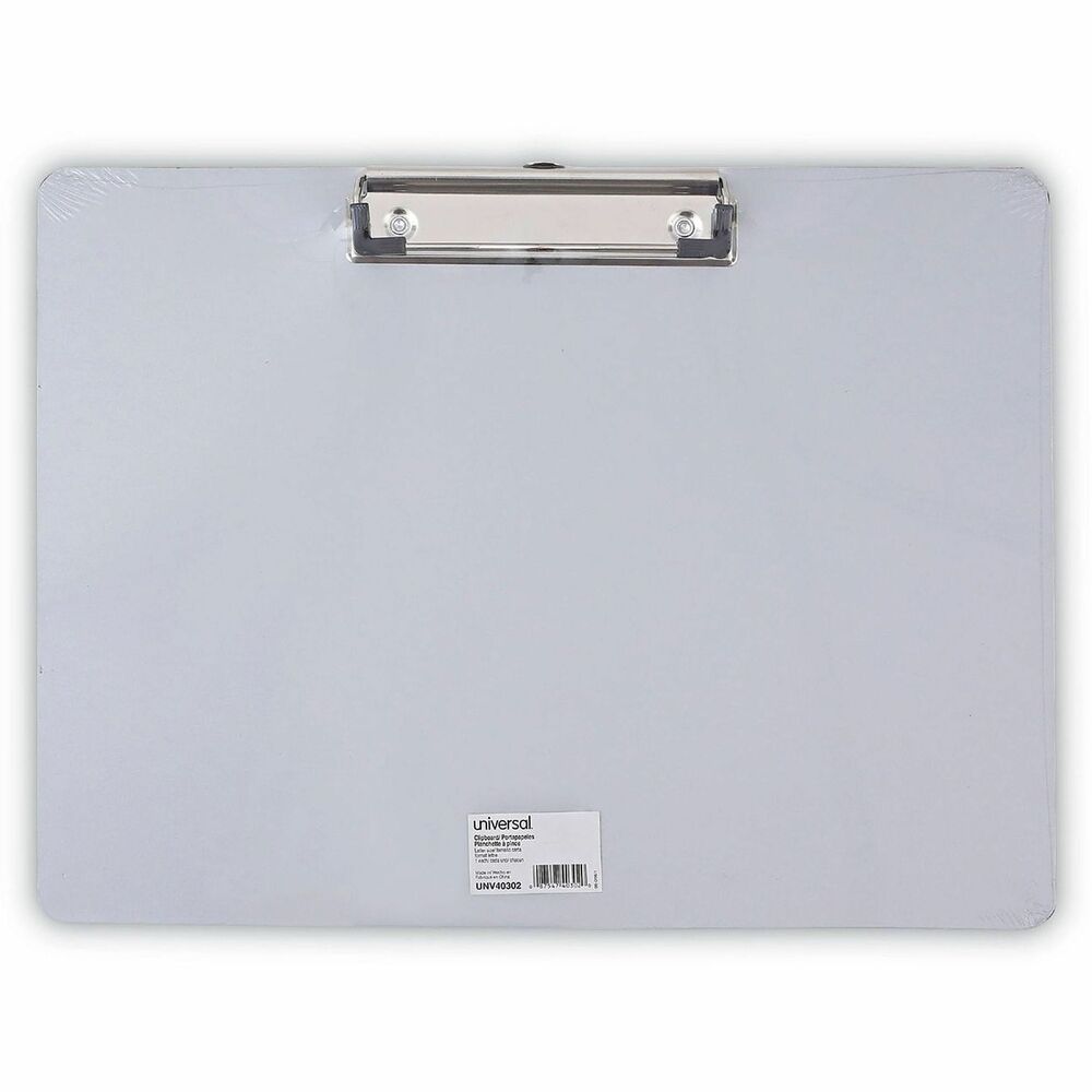 UNV40302 - Durable construction brushed aluminum clipboard is a modern, updated design on an enduring classic. The low-profile safety clip eliminates the possibility of accidental openings, yet keeps papers securely fastened. The slim design is ideal for carrying and transport because the compact clip allows for storage in briefcases, file cabinets, laptop bags, and more. Long-lasting quality product for a great value.
