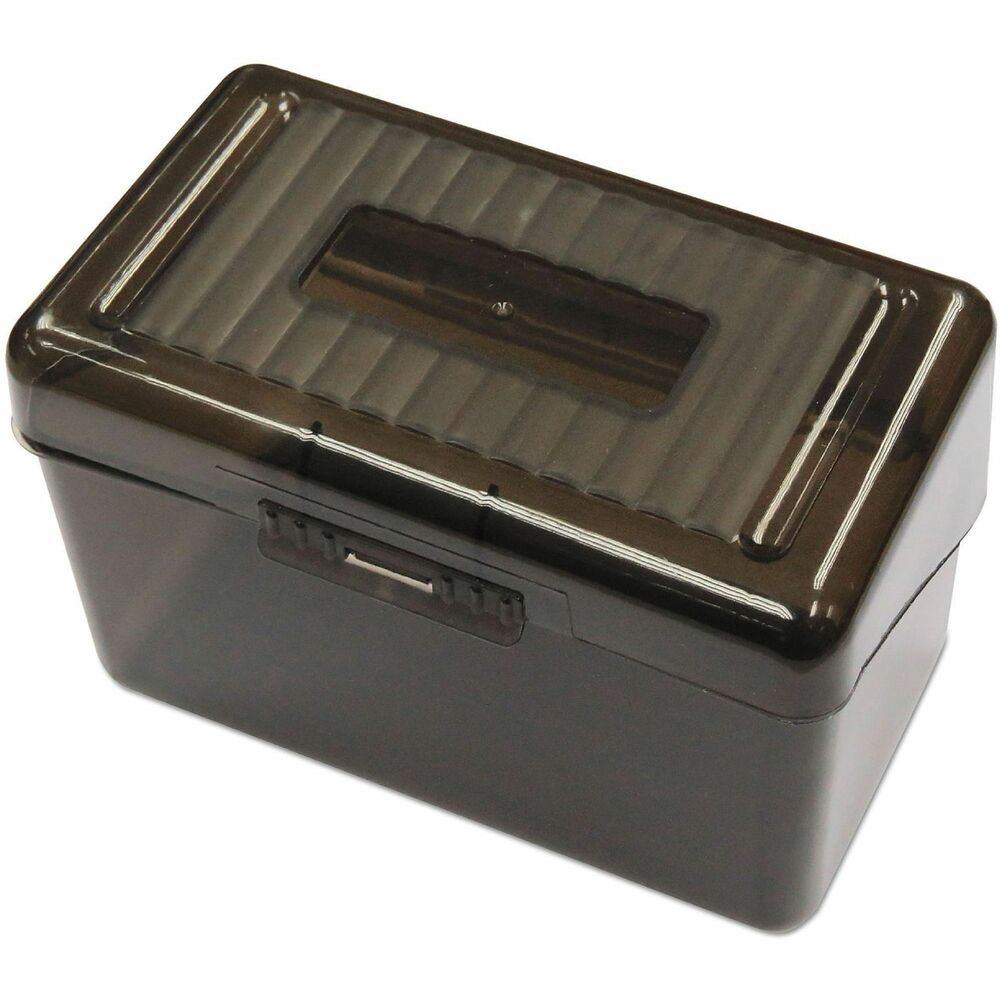 UNV47287 - Classic plastic index card box to store, sort and organize your index cards. Equipped with a handy flip-up hingex box with snap closure to keep your notes closed and secure. Each pack comes with two boxes. This box can also be used to store photos, invitations and knick-knacks.