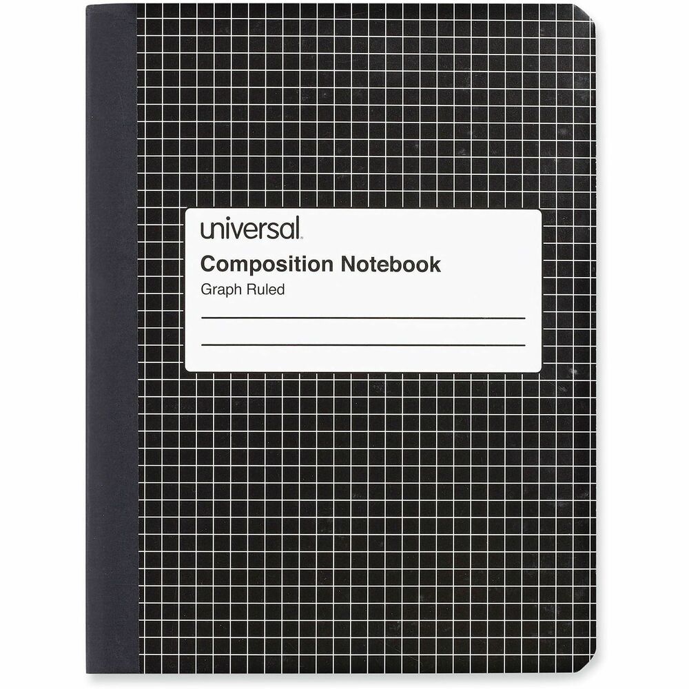 UNV20950 - Stay organized with these quad rule classic grid cover composition notebooks. This notebook comes equipped with sheets that have 4 x 4 per square inch quad rulings. These graphs make the notebook perfect for graphing and drawing. Made with a secure sewn binding with rigid cover and back, ensuring durability. The notebook features a schedule planner and conversion tables on the inside cover.