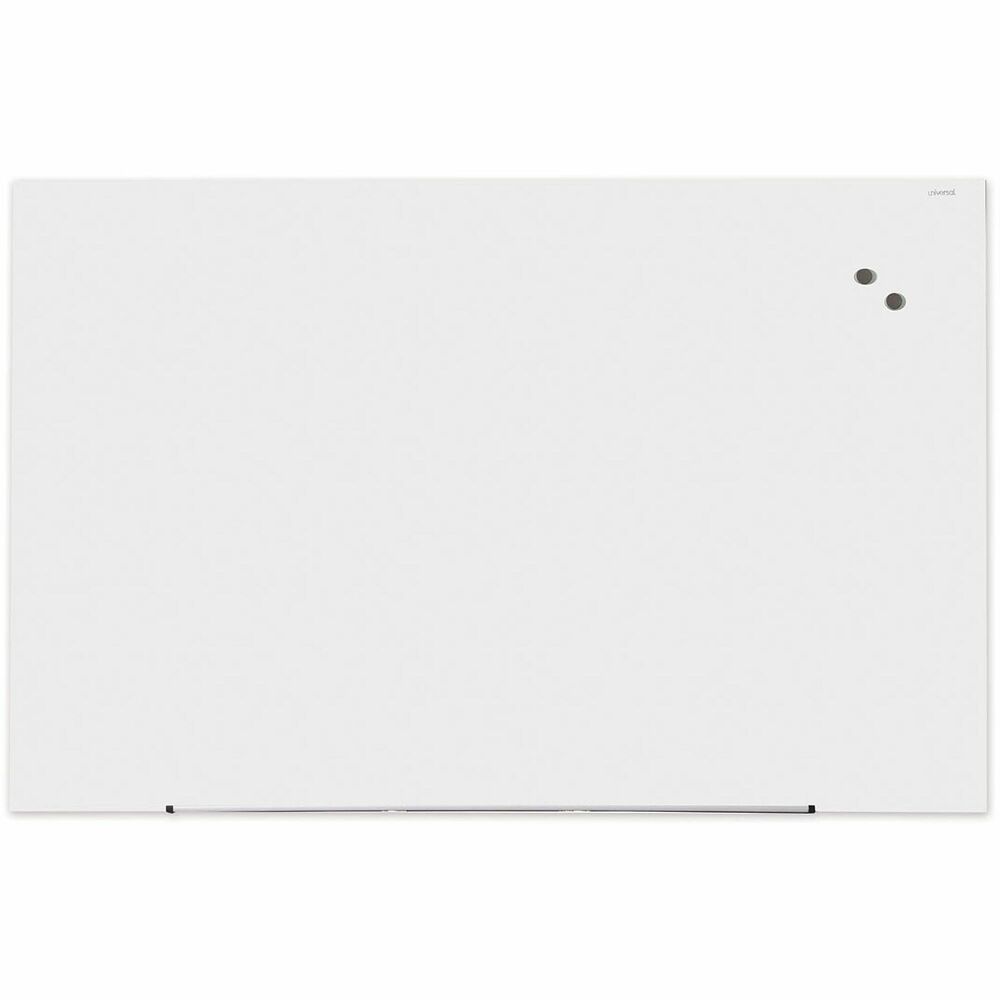 UNV43204 - A premium solution for the contemporary office or conference room, this frameless board features a minimalistic, infinity-edge design that makes it appear as though the board is floating along your wall-an effect that's both retro-futuristic and thoroughly modern. Its tempered-glass surface lends a gem-like quality to dry-erase ink that really makes colors pop, while delivering the stain-, ghost-, scratch- and dent-proof performance you'd expect. A steel core enables the use of stronger, ferromagnetic glass board accessories, which may help you add a bit of variety to your presentations. Board mounts horizontally.