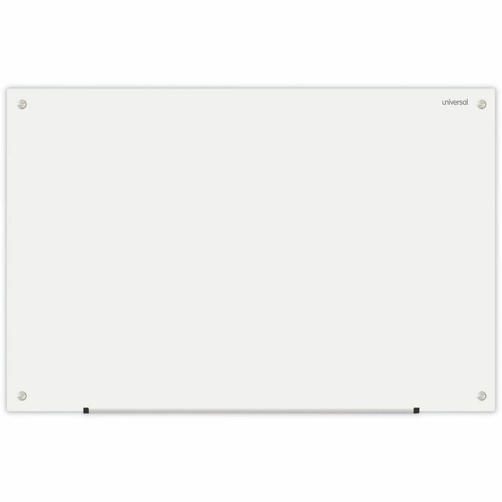 UNV43232 - Glass dry erase board surface clearly displays any color of dry-erase ink so the presenter and attendees can see important information. The infinity edge gives a modern look to any office or conference room. Surface easily wipes clean with eraser, cloth, or dry erase wipes. Easy to install with included pass-through mounting hardware. Board mounts vertically or horizontally. Dry erase markers and erasers sold separately.