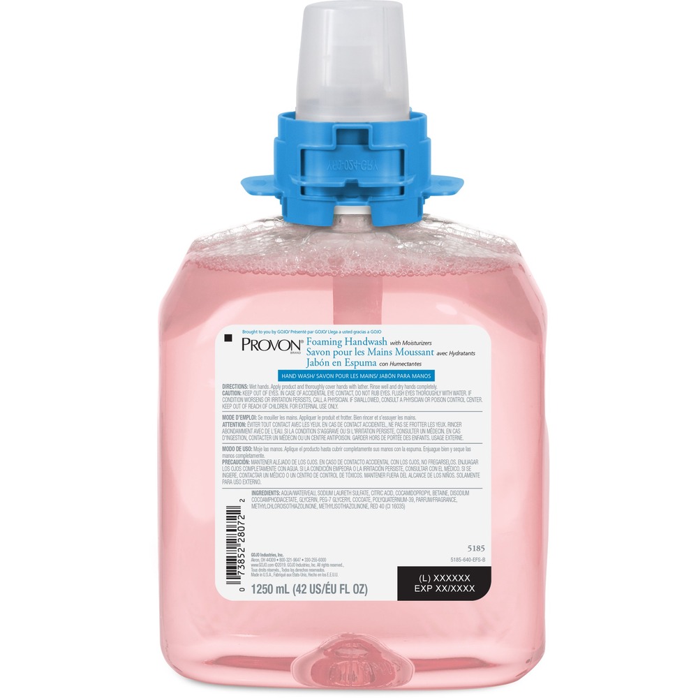 GOJ518504 - Designed for PROVON FMX-12 Dispensers, this foaming handwash is enriched with vitamins and soothing moisturizers that are gentle on the skin. Added moisturizer reduces the chance of allergic reactions and prevents the skin dryness that can occur with harsh handwash soaps. Dispensing valve in PROVON Foaming Handwash dispenser refill is designed so that air is infused into the soap, creating a rich creamy lather that sticks to the hand and does not drip. This reduces wastage of soap and helps keep the washroom counter clean, bringing down costs and reducing the need for frequent cleaning. Each refill of PROVON foaming handwash comes with a fresh dispensing valve so no buildup of germs. Sanitary Sealed refill design helps prevent contamination.