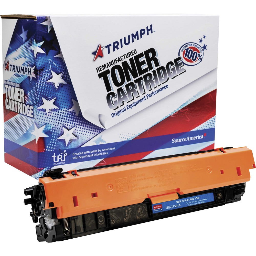 NSN6821300 - Remanufactured toner cartridge is designed for use in HP Color LaserJet Enterprise M533dh, M533dn, M533n, M553x; Color LaserJet Enterprise MFP M577f, MFP M577dn; and Color LaserJet Enterprise flow MFP M577z. AbilityOne toner provides strategic opportunities to address a variety of customer needs including significant savings, guaranteed performance, compliance with executive orders and free recycling solutions. Plus, every purchase creates jobs for people with disabilities. TAA-compliant cartridge is assembled in the U.S.A., made using 35 percent post-consumer content and meets ISO 14001 recycling standards. It yields approximately 5,000 pages.