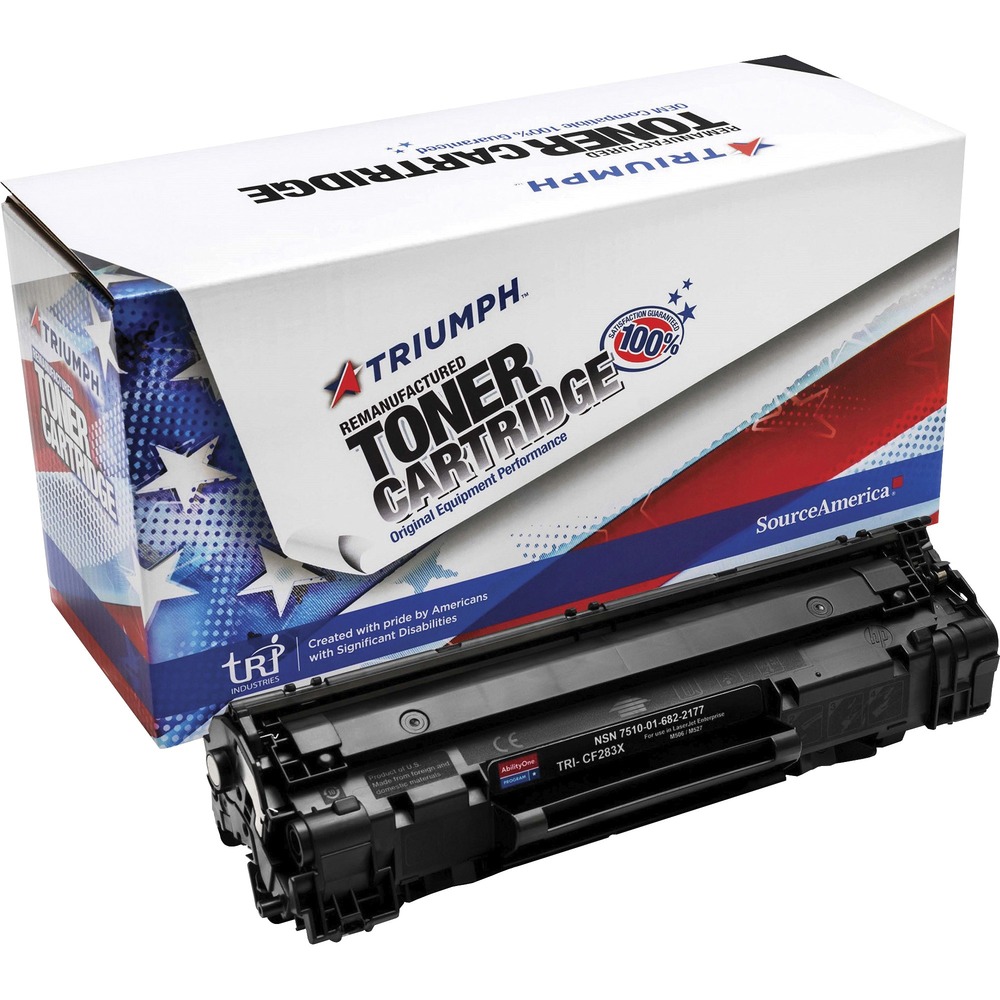 NSN6822177 - Remanufactured, high-yield toner cartridge is designed for use in HP LaserJet Pro M201dw, MFP M225dn and MFP M225dw. AbilityOne toner provides strategic opportunities to address a variety of customer needs including significant savings, guaranteed performance, compliance with executive orders and free recycling solutions. Plus, every purchase creates jobs for people with disabilities. TAA-compliant cartridge is assembled in the U.S.A., made using 35 percent post-consumer content and meets ISO 14001 recycling standards. It yields approximately 2,200 pages.