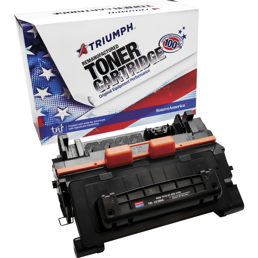 NSN6822182 - Remanufactured toner cartridge is designed for use in HP LaserJet Enterprise 600 M601dn, M601n, M602dn, M602n, M602x, M603dn and M603n. AbilityOne toner provides strategic opportunities to address a variety of customer needs including significant savings, guaranteed performance, compliance with executive orders and free recycling solutions. Plus, every purchase creates jobs for people with disabilities. TAA-compliant cartridge is assembled in the U.S.A., made using 35 percent post-consumer content and meets ISO 14001 recycling standards. It yields approximately 10,000 pages.