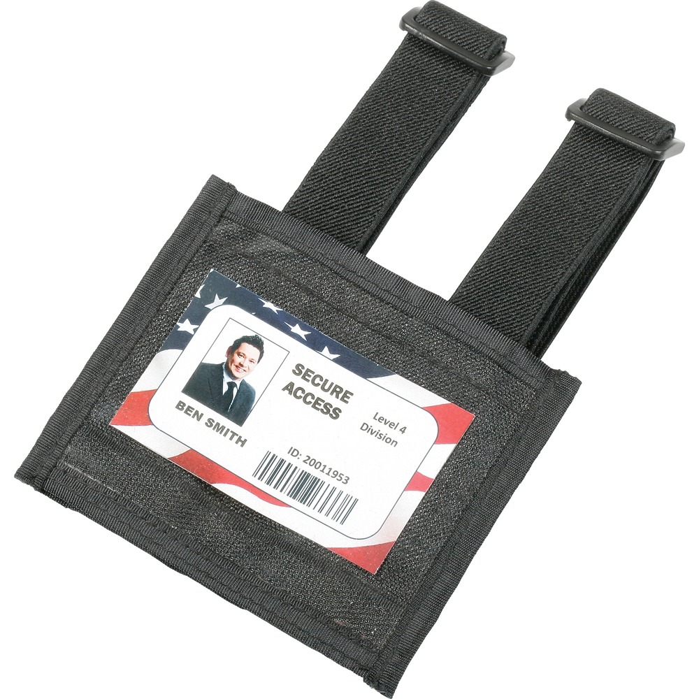 NSN6660467 - Armband Badge Holder with clear window offers easy visibility for secure display of military ID. Two fully adjustable, elastic bands keep your ID badge visible and comfortably secured during any task. Durable design protects from scuffs and scratches while offering complete visibility of your information. Badge holder is perfect for use in flight lines or active environments where identification must be displayed but secured.