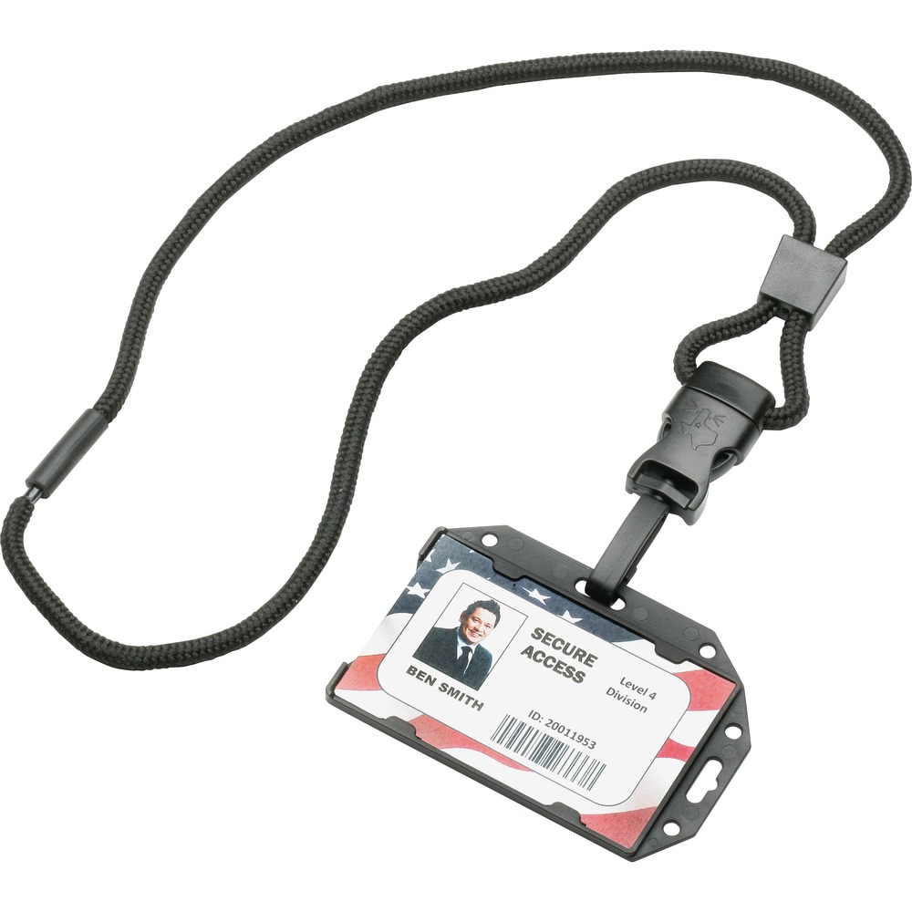 NSN6660466 - Cord-style lanyard features a single, rigid card holder for RFID protection and a removable swivel hook. Scan-blocking technology protects your information from identity thieves to help keep your identity safe from potential threats. 36" length keeps your ID badge comfortably displayed without requiring you to attach it to clothing. Easy-to-read card holder provides quick visibility of your information for fast identification.