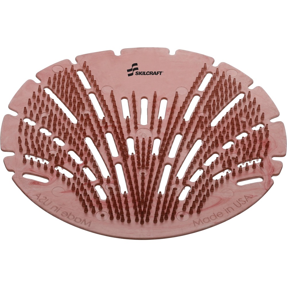 NSN6660472 - Prevent splash back and cross-contamination to areas outside of restrooms with this 3D Urinal Screen. It contains 40 percent more fragrance than traditional screens to provide continuous Mango Bay scent for up to 45 days. Extremely flexible screen with anti-splash texture provides greater surface area coverage and fits nearly any urinal contour. Specially engineered copolymer is 200 percent stronger than traditional vinyl urinal screens. Translucent screen keeps drains visible while collecting debris to prevent clogs. Urinal screen is VOC compliant in all 50 states and safe for use in waterless urinals.