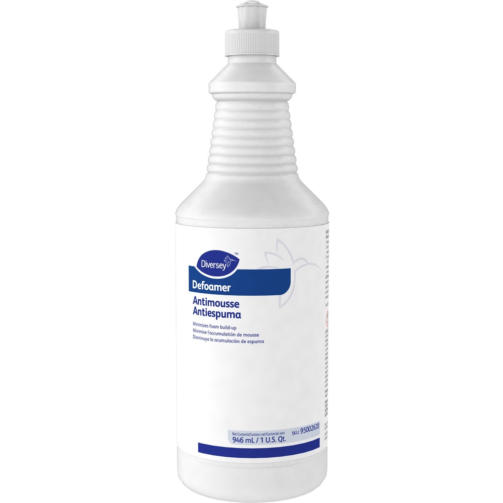 DVO95002620 - Defoamer features an advanced formula that stops the buildup of foam to eliminate the need to frequently empty, foam-filled recovery tanks. Highly effective design reduces time to refill the extractor. Defoamer works in hoses, tools, auto scrubbers and recovery tanks.