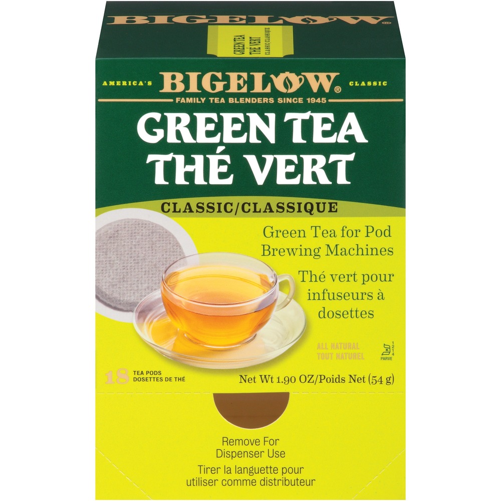 BTC007906 - Green tea is full-bodied and flavorful to offer an invigorating cup of mountain-grown green tea. Quality leaves have been handpicked from high elevation gardens and gently processed to bring out their natural flavor that's smooth and delicate. Special foil pouch protects your tea from any air, moisture and surrounding aromas for unparalleled flavor and freshness. Green tea pods are designed for pod-brewing machines (sold separately).