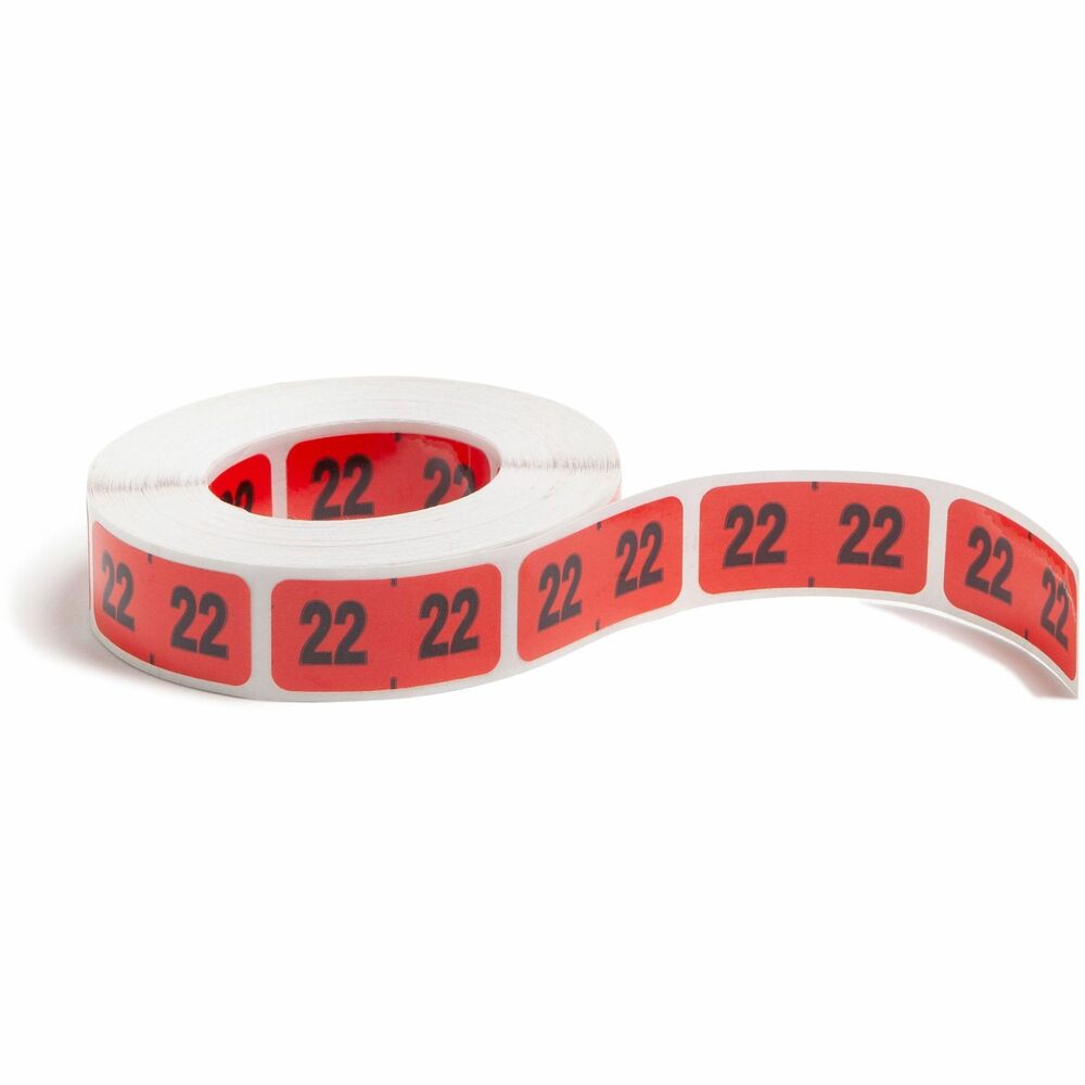 SMD68322 - Color-coded year labels come in a roll and a convenient dispensing box. Perfect for designating the year that a file was opened or purged. Use these ETYJ labels with existing end-tab systems that match the larger size format and color as indicated. Labels are also compatible with Jeter 9000 series labels. Each label measures 1-1/2" x 3/4". Scored height direction provides a wraparound color bar. Labels are protected by clear laminate.