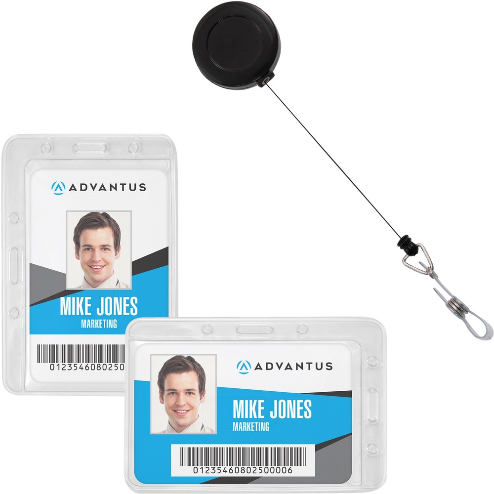 AVT76096 - Keep your employee identification safe and secure with Antimicrobial ID and Security Combo Pack that provides you with everything you need to equip and identify your office staff. This combo pack includes 20 badge holders that can be used with the included 20 retractable badge reels. Antimicrobial protection guards against the growth of odor-causing bacteria and germs on the lanyard and badge holder. Badge holders can be used horizontally or vertically.
