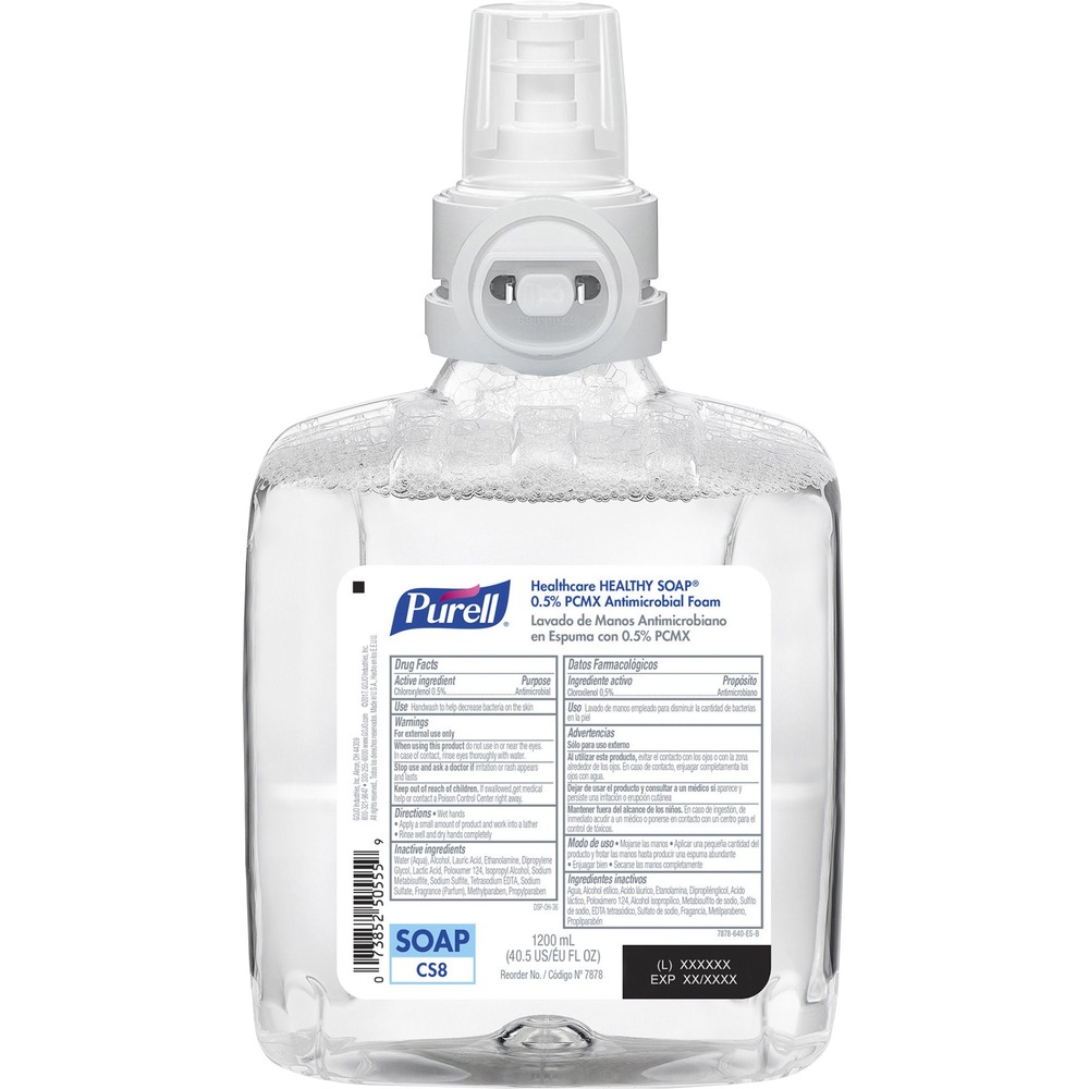 PURELL® CS8 HEALTHY SOAP™ 0.5% PCMX Antimicrobial Foam - Floral Scent - 1.27 quart - Hand, Skin - Clear - Anti-irritant - 2 / Carton
