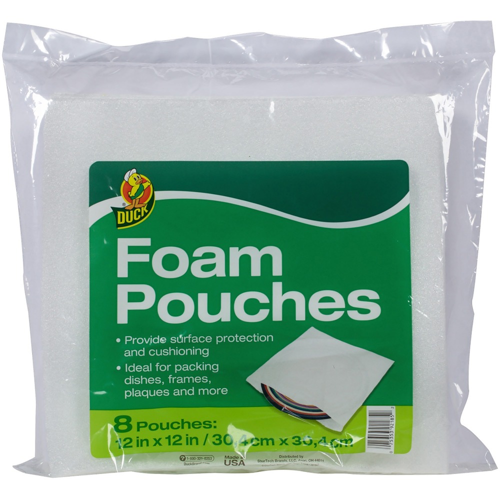 DUC284867 - Foam Pouches feature a thick, padded design to provide a protective cover for your fragile belongings. These compact pouches keep vulnerable surfaces covered as well as scuffs and scratches at bay. They're also perfect for storing delicate seasonal items that need extra cushioning when not in use like decorations or ornaments. Plus, each package is reusable for cost-efficient use.