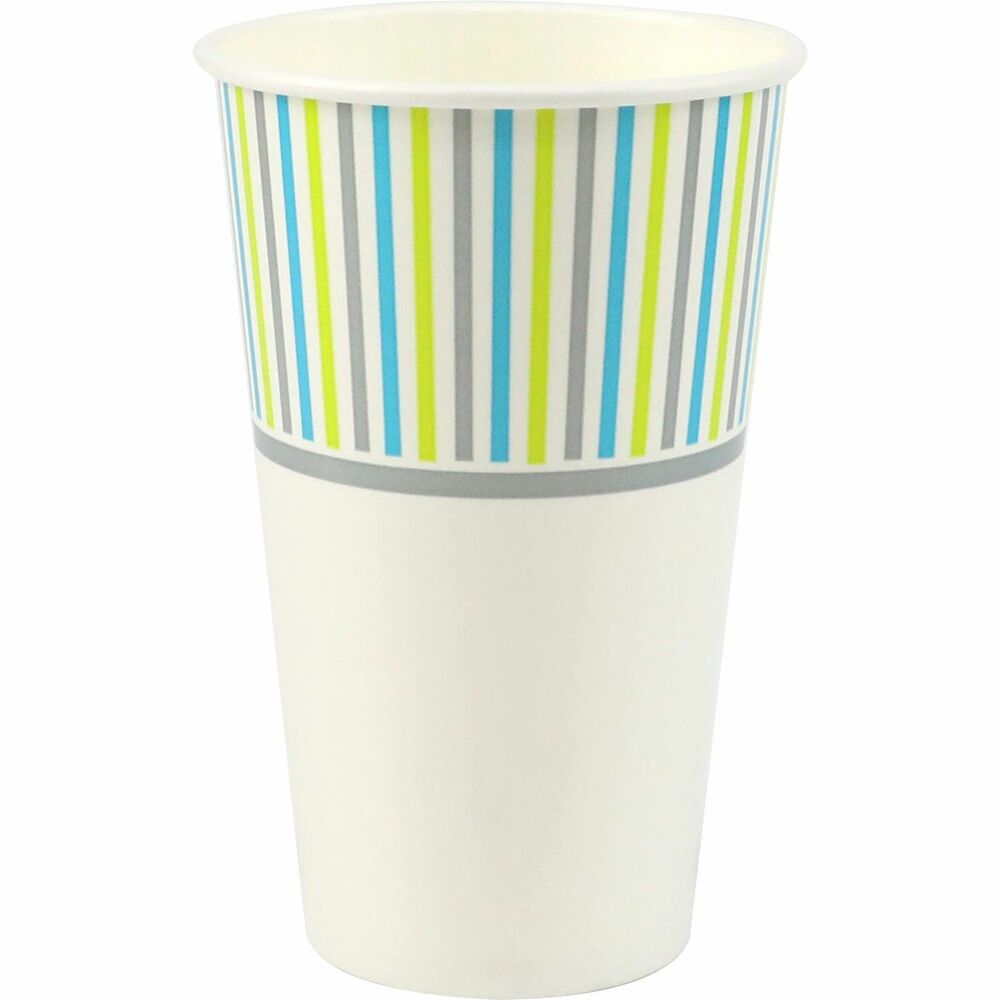 GJO03163 - Cold paper cups feature a two-sided coating that improves rigidity to prevent messy spills. Durable design also protects against soak-through to hold liquids for longer. Disposable material allows quick cleanup after each use. Cold cups are perfect for serving everyday cold beverages.