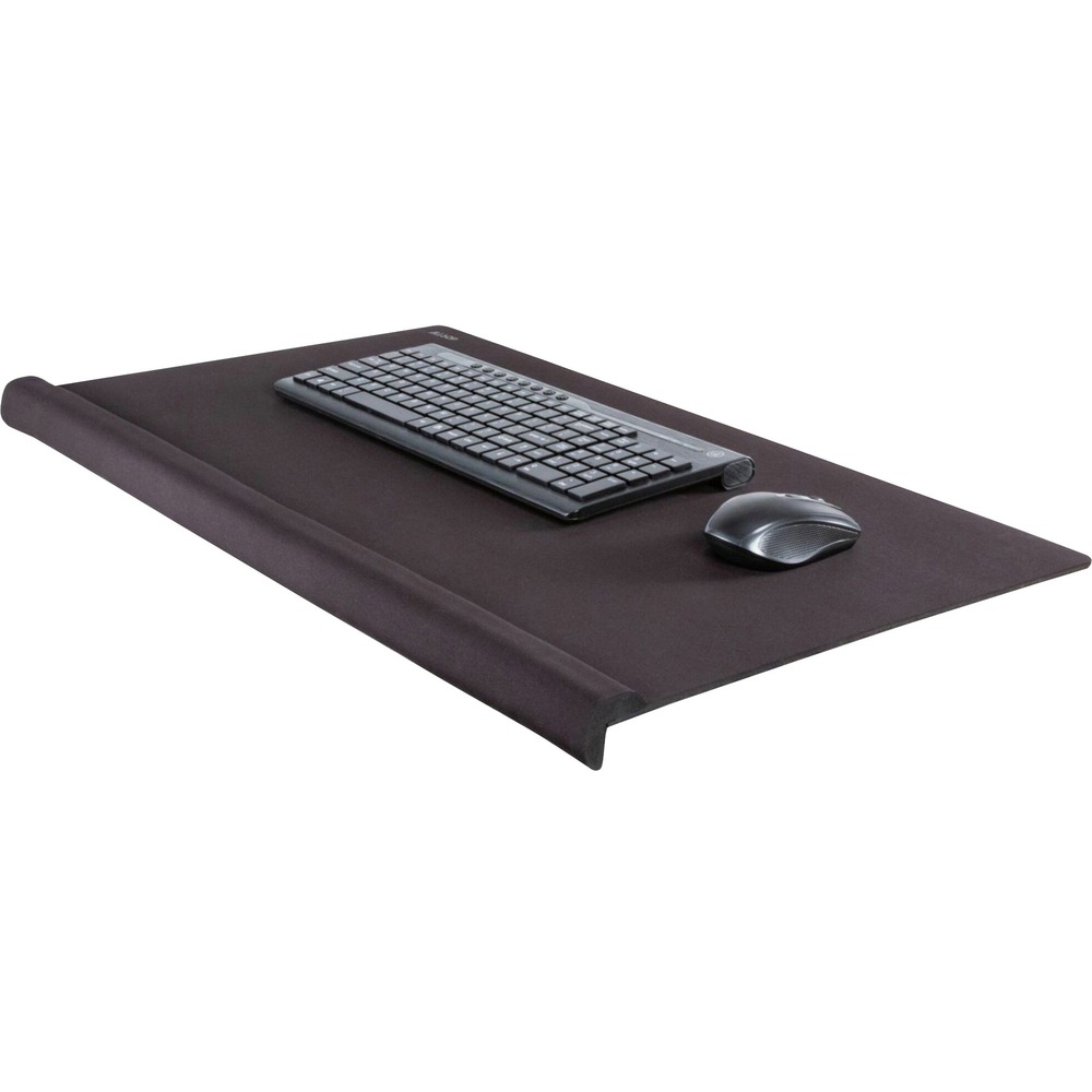ASP32191 - The ultimate in desktop comfort for sitting or standing desks, this ErgoEdge Desk Pad combines a large keyboard and mousing surface with an ergonomic wrist rest that covers the desk edge. Cushioned fabric provides warmth, comfort and accurate mouse tracking. It accommodates both a keyboard and mouse. Specially designed wrist rest fits over sharp desk edges, cushioning your wrist, forearm, elbow and torso while providing ergonomic wrist support.