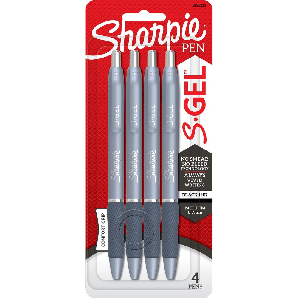 SAN2126213 - The power of Sharpie comes in a gel pen with the Sharpie S-Gel. With no-smear, no-bleed technology and bold ink, this Sharpie pen delivers always-vivid writing. It's a high-performance gel pen with a sleek, professional look that makes it a writing instrument you won't want to loan out. Contoured rubber grip delivers comfortable writing during any task. Sharpie S-Gel offers a smooth writing experience perfect for homes, schools or offices. More from the Manufacturer