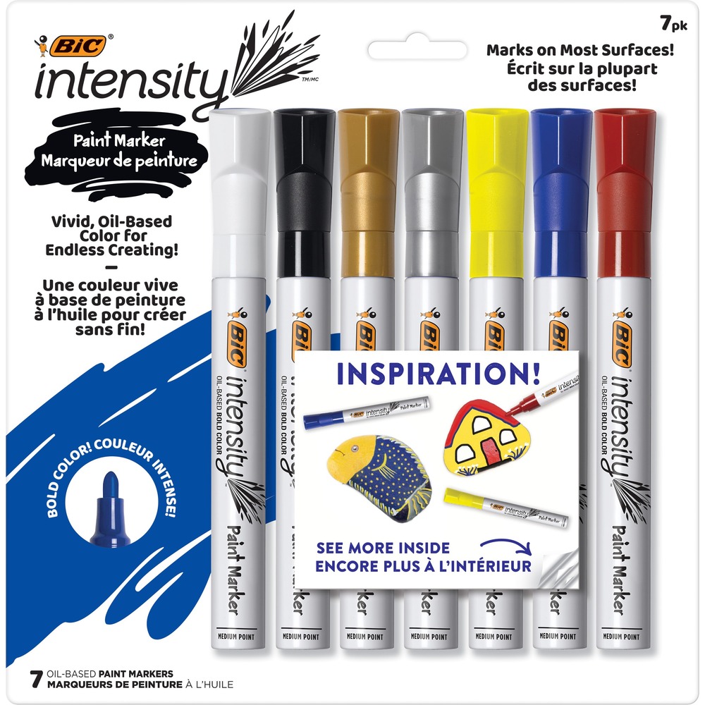 BICPMPTP71AST - Paint markers feature a versatile ink to let you write on demanding surfaces. Permanent color is resistant to water, fading and heat for results that last. Abrasion-resistance tip helps you maintain consistent results through prolonged use. Paint markers are perfect for glass, paper, wood, clay, porcelain and more.
