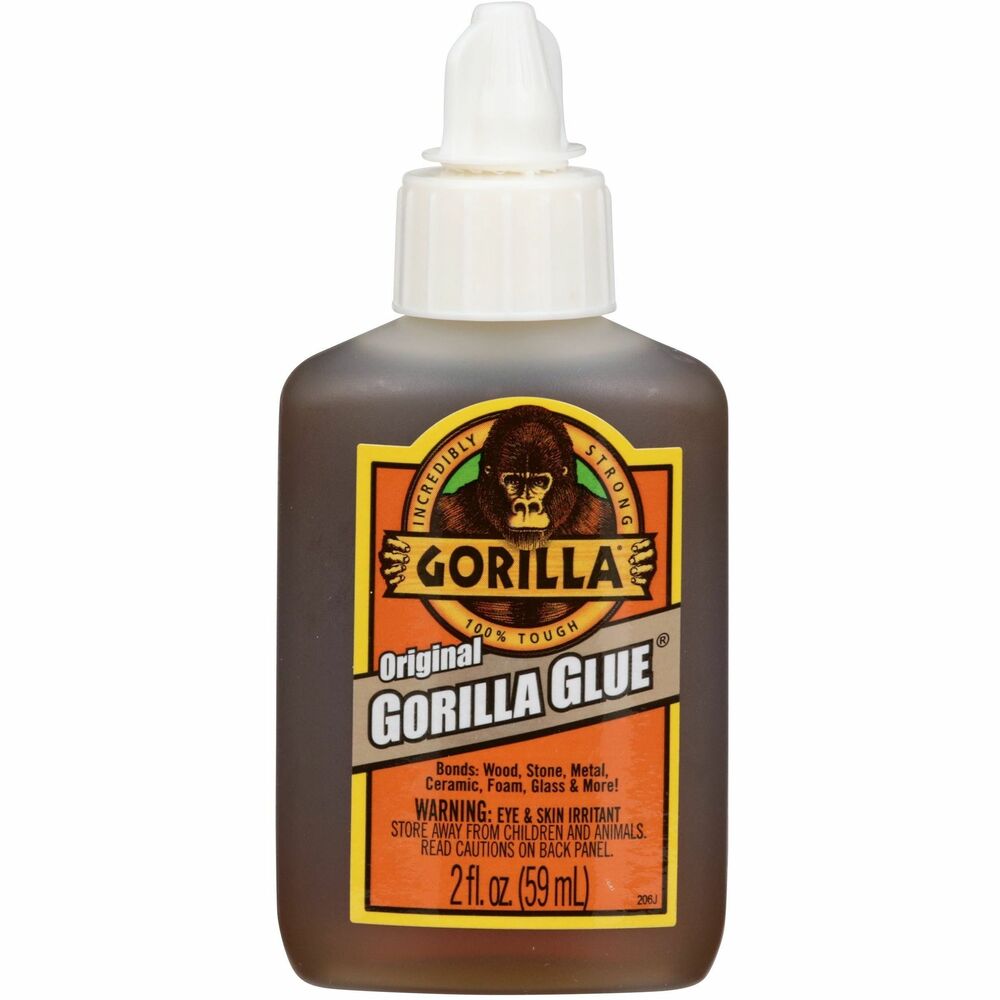 GOR5000201 - Original Formula Gorilla Glue is tough, expanding and sticks to everything. It is incredibly strong and ideal for indoor and outdoor applications. Known for its industrial holding power and versatility, regardless of the surface, Gorilla Glue is 100 percent waterproof and doesn't break down when exposed to outdoor elements. It easily bonds wood, stone, metal, ceramic, foam, glass, concrete and much more. The water-activated polyurethane formula expands three times into the materials to form an incredibly strong bond. Bond holds through hot and cold temperatures. Clamp time is 1 to 2 hours. More from the Manufacturer