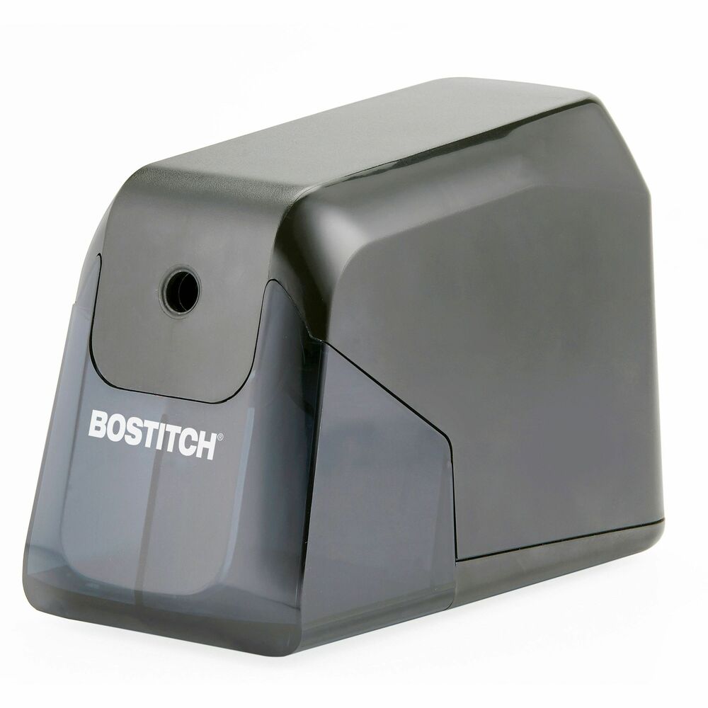BOSBPS4BLK - Pencil sharpener features HHC cutter technology to offer reliable durability and long-lasting performance. Powerful motor provides stall-free operation under normal use. Space-saver design fits conveniently in tight areas. Tip Saver technology produces a perfect pencil tip each time while avoiding the constant problem of oversharpening pencils. Easy-clean, large-capacity shavings tray allows you to quickly dispose of shavings. Battery-operated design requires four AA batteries (sold separately). Electric pencil sharpener is perfect for personal use, home offices, cubicles and more.