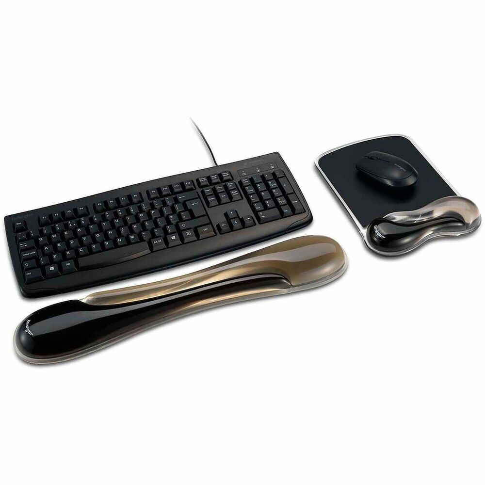 KMW52500 - Mouse pad and wrist rest feature gel pillows that match the natural curve of wrists and hands to provide a more comfortable experience while working at a computer. Ventilation channel helps keep hands cool and dry. Soft finish is easy to wipe clean to maintain sanitary conditions. Smooth, quality mousing area on the pad provides accurate tracking for precise navigation.