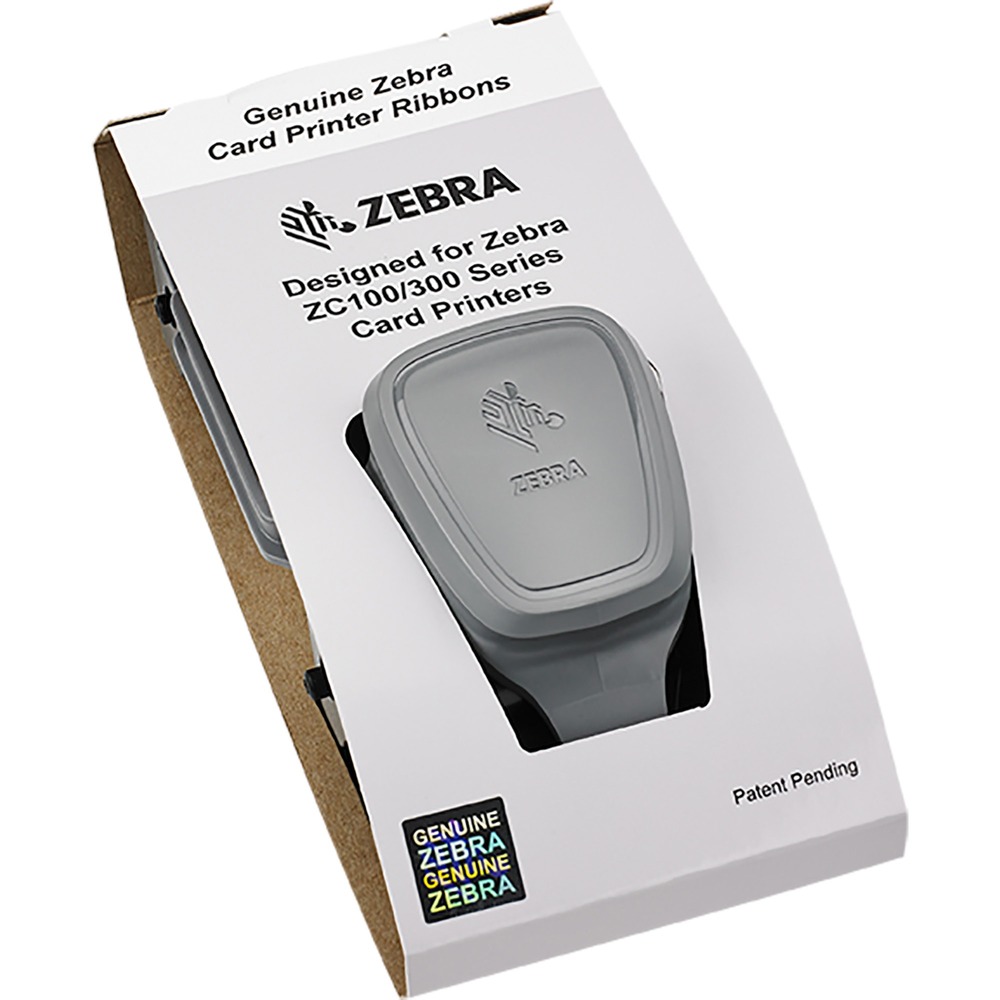 SRX800300350 - Color ribbon prints a full spectrum of colors by combining yellow, magenta and cyan panels and using varying degrees of heat. The K panel is a black resin panel, typically used for printing text and bar codes, and the O panel is a thin, clear protective overlay. YMCKO Color Ribbon includes a cleaning roller and yields approximately 200 color prints in Zebra ZC300 Card Printers.