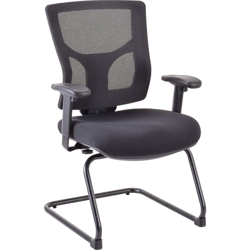 LLR62009 - Conjure Guest Chair offers easy back-height adjustment and breathable mesh back for cradling comfort. Ergonomically designed mid-back is perfect for the natural curvature of a person's back. Seat is polyurethane-injection foam to ensure your guests feel welcomed. Included arms with polyurethane pads adjust in height and width to suit your needs. Cantilever base is powder-coated for durability. More from the Manufacturer