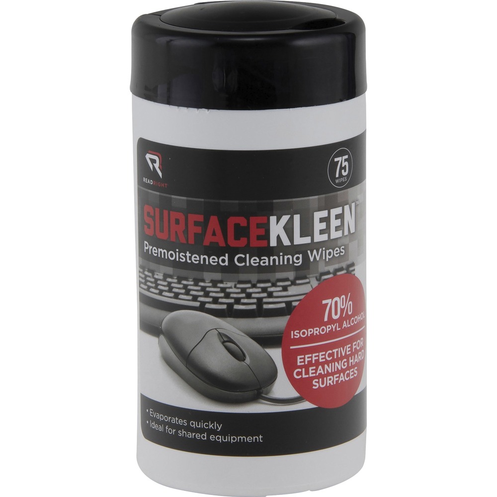 REARR15111 - Pre-moistened cleaning wipes features a fast-acting formula to effectively reduce germs on hard surfaces. Quick-drying solution evaporates quickly to leave nearly zero oil traces. Cleaning with isopropyl alcohol wipes with at least 70 percent IPA is effective against bacteria and viruses including corona virus. Pop-up tub provides easy access to wipes during frequent cleanings. Multipurpose design is formulated to clean most metal, ceramic, glass surfaces and hard, nonporous surfaces such as displays, keyboards or other exterior surfaces. Wipes are also safe for use on most smartphones and tablets.