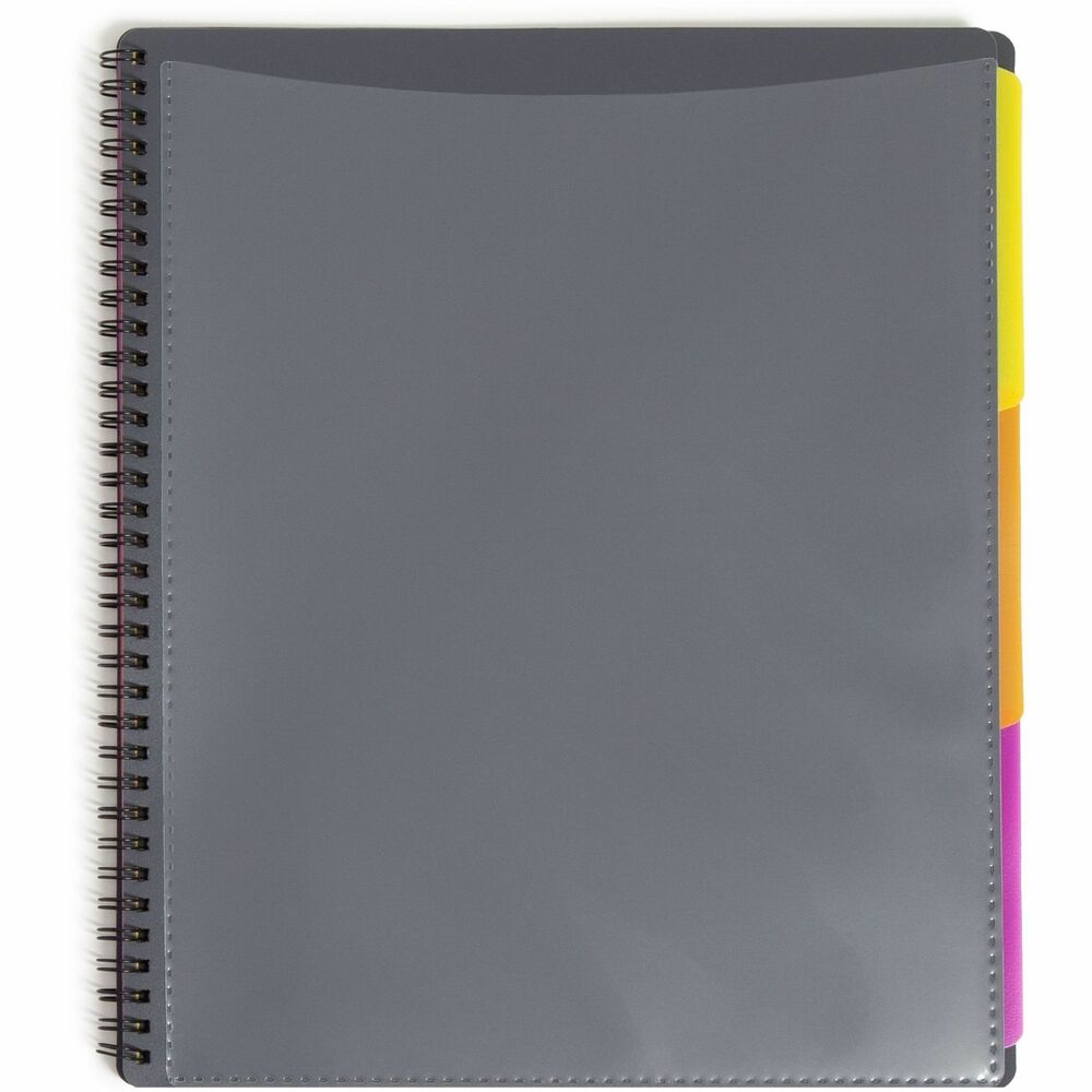 Smead 1/3 Tab Cut Letter Organizer Folder - 8 1/2" x 11" - 12 Pocket - Assorted Tab Position - Gray - 1 Each