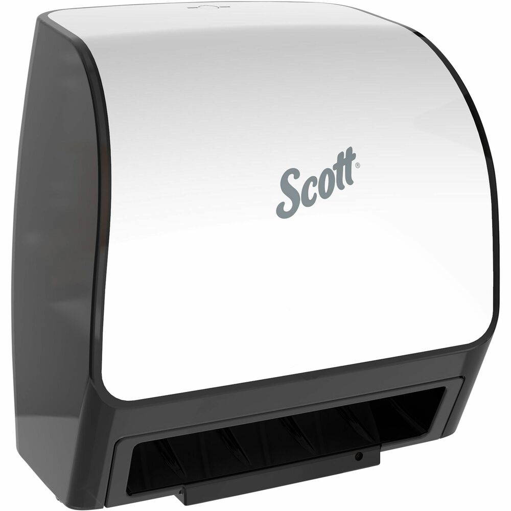 KCC47259 - Scott provides enhanced hygiene solutions for critical environments. Automatic Slimroll Towel Dispenser is compact with a slim profile to fit in tight spaces. Ultra-compact size is wall-mountable to keep close to sinks in tight places, such as nurses' stations or tiny classroom sinks. Keeping it close to water helps reduce drips and slips. Sleek, touchless dispensing system helps minimize the spread of dirt and germs while providing 25 percent more hand dries compared to folded towels. Cost-efficient design saves you time while reducing service disruptions and complaints. Dispenser is compatible with Scott Orange Core Slimroll Towels (not included). High-impact plastic material features translucent sides and an opaque cover.