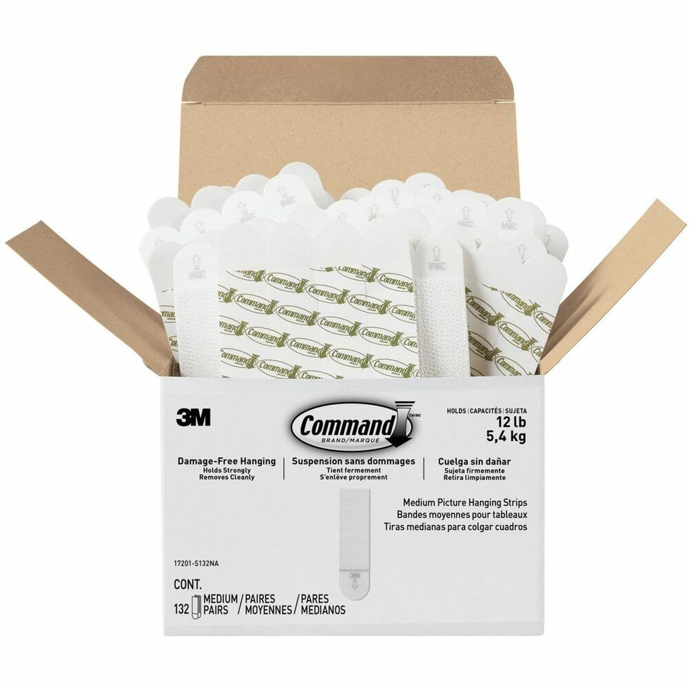 MMM17201S132NA - Crafted with rubber resin adhesive, these 3M Command picture-hanging strips hold firmly where placed. When it's time to redecorate, simply remove these damage-free, picture-hanging strips from your wall.