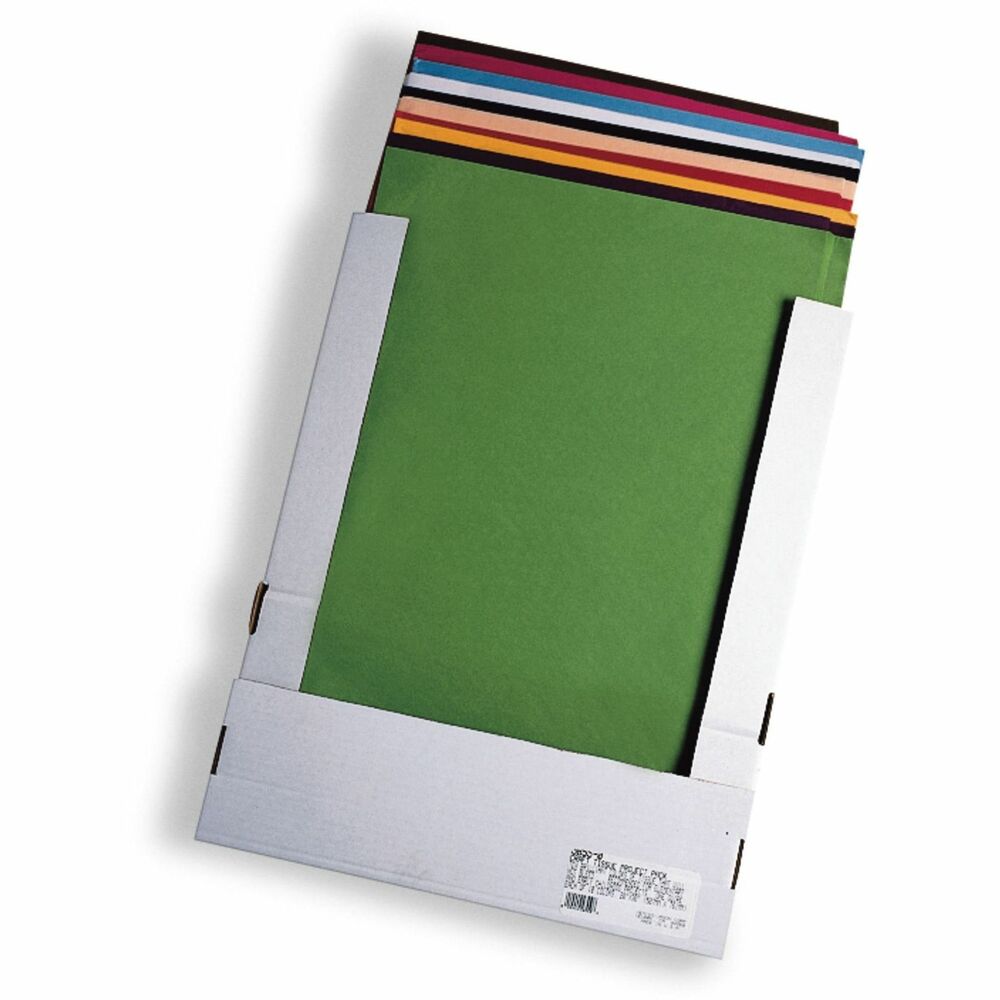 PACP58550 - Tissue paper features a large assortment of brilliantly colored, quality sheets to stay bold and true without bleeding. Strong material can be cut, folded, glued and crinkled without tearing. Sturdy box with a hinged lid is corrugated to protect the sheets from bends and tears when stored. Tissue paper is perfect for wrapping gifts, creating artwork and more.