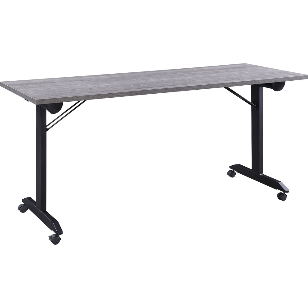 LLR60736 - Set up a training center quickly with this mobile folding table. Once removed from compact storage, simply pull out the legs and roll it to where you need to create a training venue. The legs are equipped with dual-wheel casters with and without braking. Legs and bases are made of powder-coated steel for long-lasting use. Laminate top features a 1.5mm PVC edge for a professional look. Weight capacity is 200 lb. More from the Manufacturer