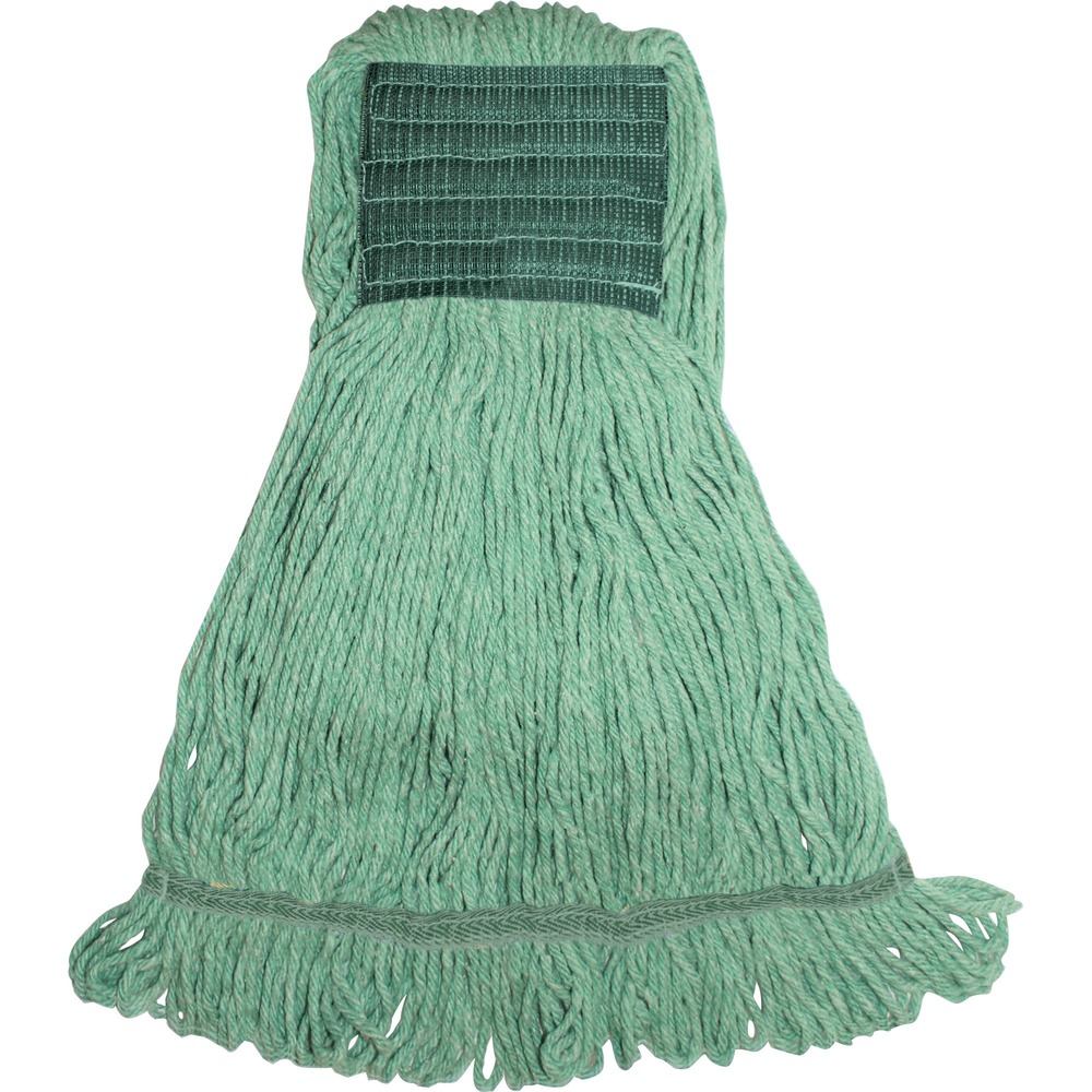 GJOMGR5B - Medium-size mophead with a wide headband is ideal for general cleaning and disinfecting. Synthetic blend fibers (rayon and cotton) absorb six to seven times their weight. Mop offers a limited break-in period so you can start mopping sooner. Looped ends provide greater durability and launderability. Wide headband allows added launderability and use with all handle styles. 5" mesh headband with "S" zig-zag stitch pattern provides a more durable headband.