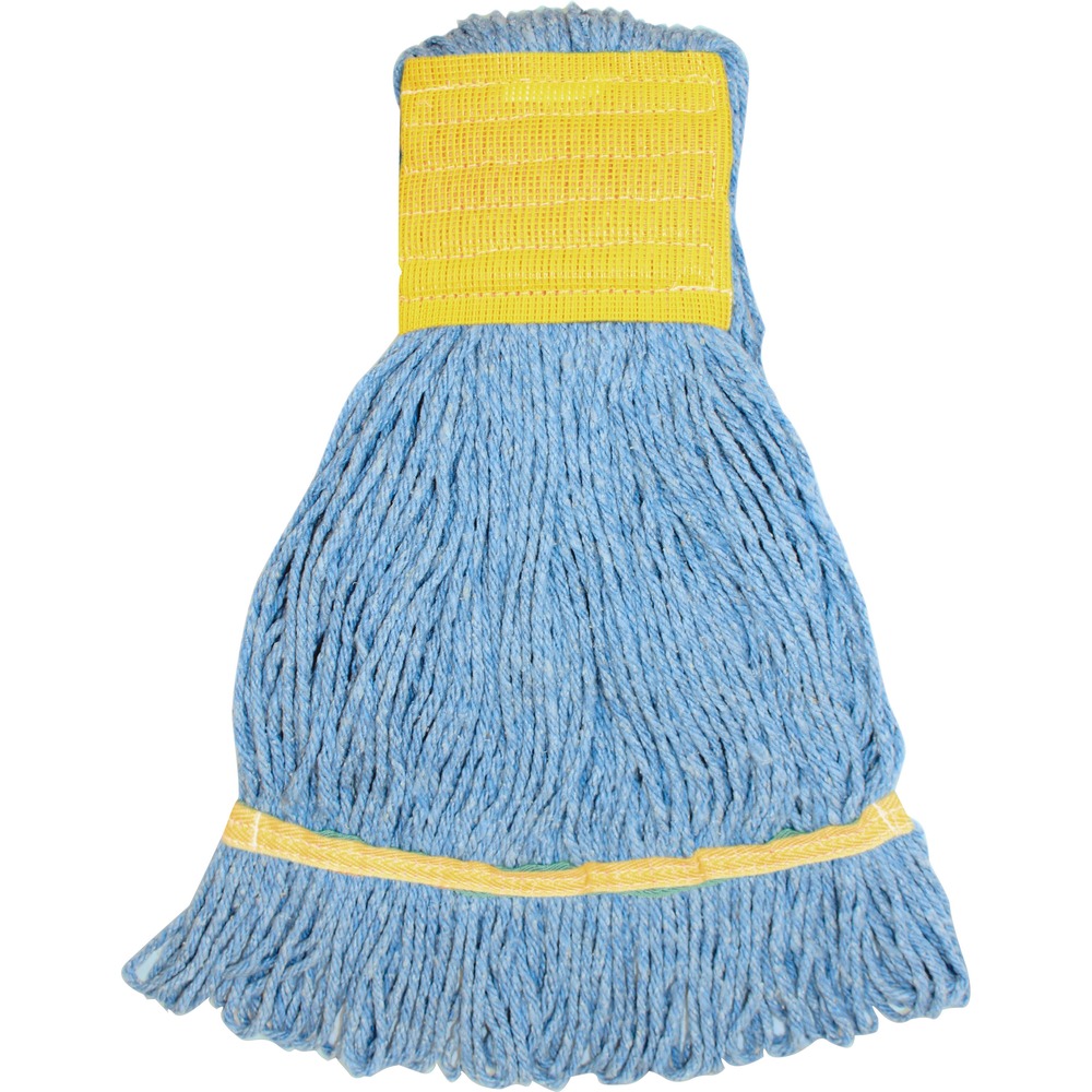GJOSBL5B - Small mophead with a wide headband is ideal for general cleaning and disinfecting. Synthetic blend fibers (rayon and cotton) absorb six to seven times their weight. Mop offers a limited break-in period so you can start mopping sooner. Looped ends provide greater durability and launderability. Wide headband allows added launderability and use with all handle styles. 5" mesh headband with "S" zig-zag stitch pattern provides a more durable headband.