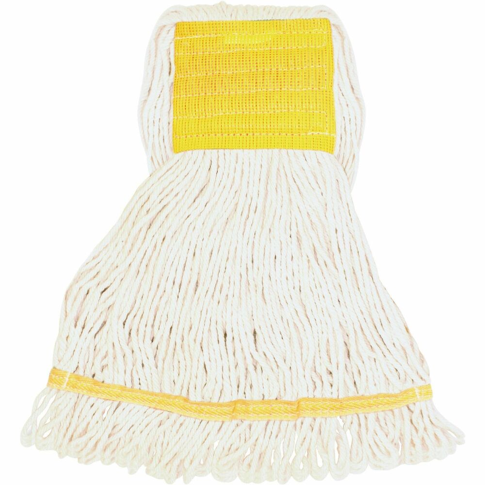 GJOSWH5B - Small mophead with a wide headband is ideal for general cleaning and disinfecting. Synthetic blend fibers (rayon and cotton) absorb six to seven times their weight. Mop offers a limited break-in period so you can start mopping sooner. Looped ends provide greater durability and launderability. Wide headband allows added launderability and use with all handle styles. 5" mesh headband with "S" zig-zag stitch pattern provides a more durable headband.