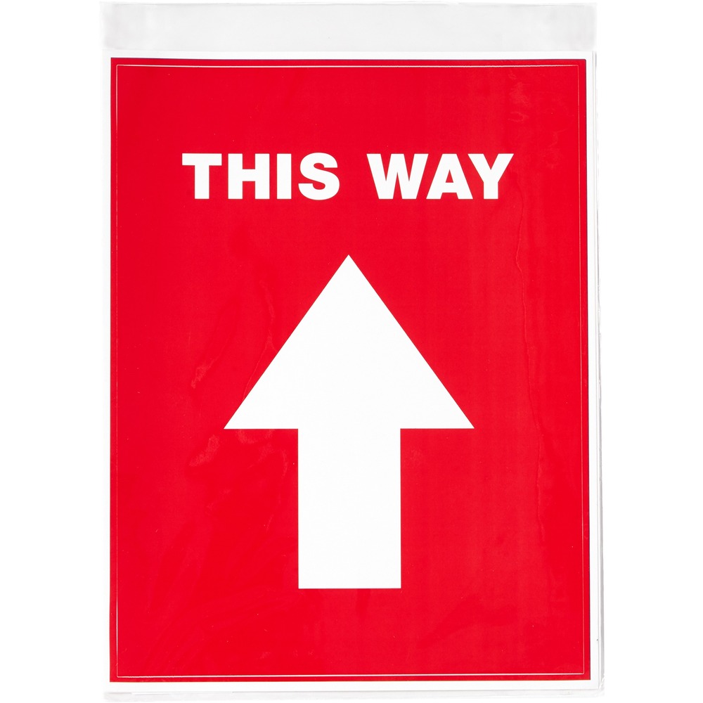Avery® THIS WAY Social Distancing Floor Decals - Print/Message "This Way" - Rectangular Shape - Pre-printed, Tear Resistant, Wear Resistant, Non-slip, Water Resistant, UV Coated, Durable, Removable, Scuff Resistant - Indoor, Airport, Bank, Retail Stor