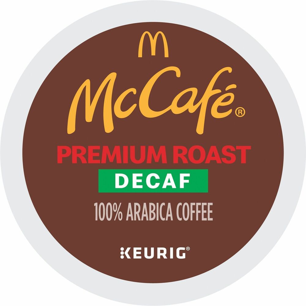 GMT8044 - Enjoy the McCafe experience at work or on-the-go with the rich aroma and delicious taste of this 100 percent Arabica coffee. Smooth and balanced, McCafe Premium Roast Coffee delivers a perfectly balanced cup that is never too strong and never weak. Decaffeinated, medium-roast coffee comes in airtight, recyclable K-Cups for single-cup brewing systems. K-Cups are easy to use. Simply shake and insert into your Keurig coffee brewer for a delicious cup of coffee.