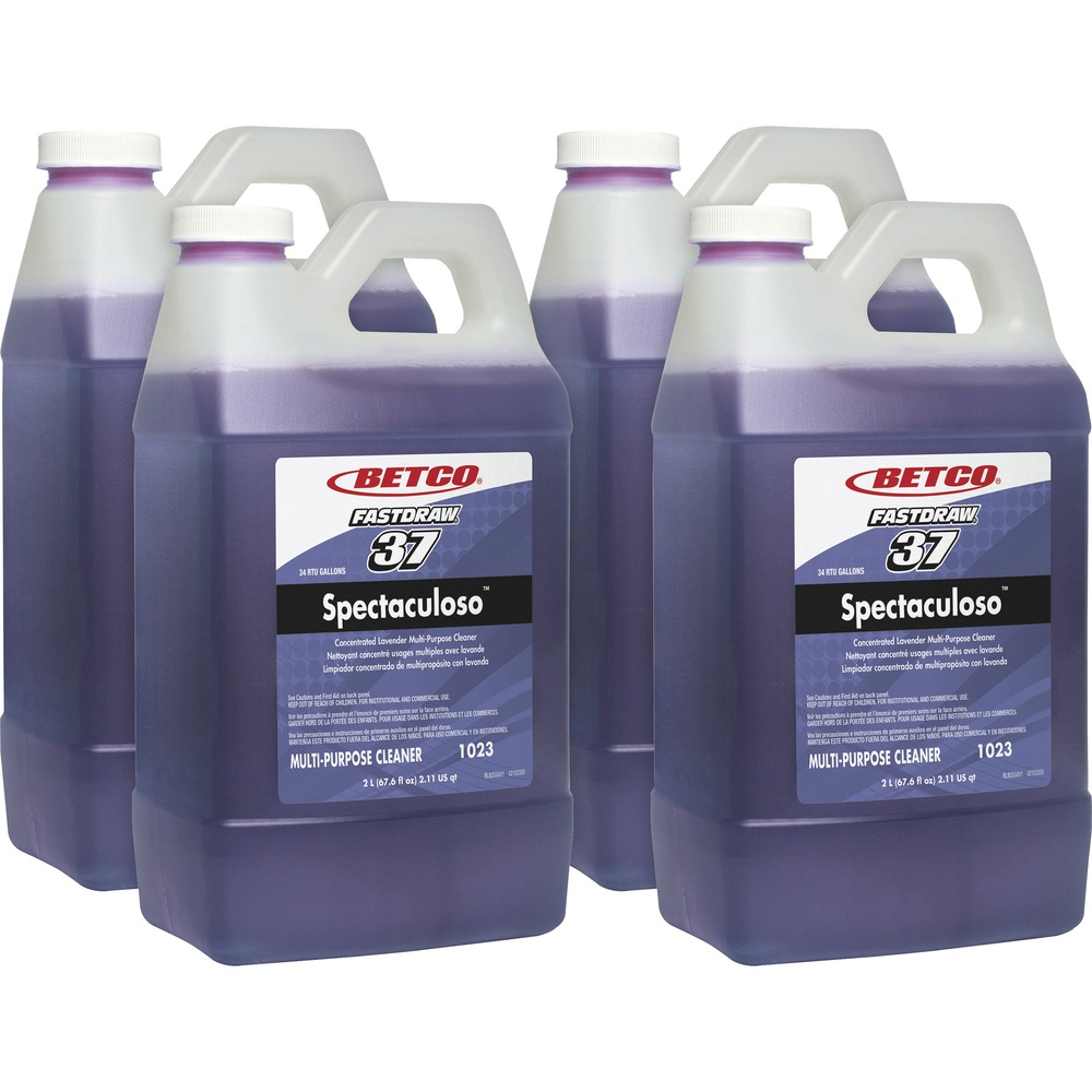 BET10234700CT - Clean and deodorize most water-washable surfaces with Spectaculoso Lavender Multipurpose Cleaner. It is formulated without butyl or inorganic phosphates. Even in the hardest water, this versatile, concentrated cleaner will suspect the toughest soils and keep them from redepositing on the surface so it's rinse-free. As part of the FastDraw system, it is numbered (FastDraw 37) and color-coded to eliminate misuse. Spill-proof bottle helps prevent chemical contact with cleaning staff. Patented technology uses two metering tips for low-flow and high-flow dilution. Curved siphon tubes on the FastDraw Dispensers (not included) allow complete product evacuation, eliminating waste.