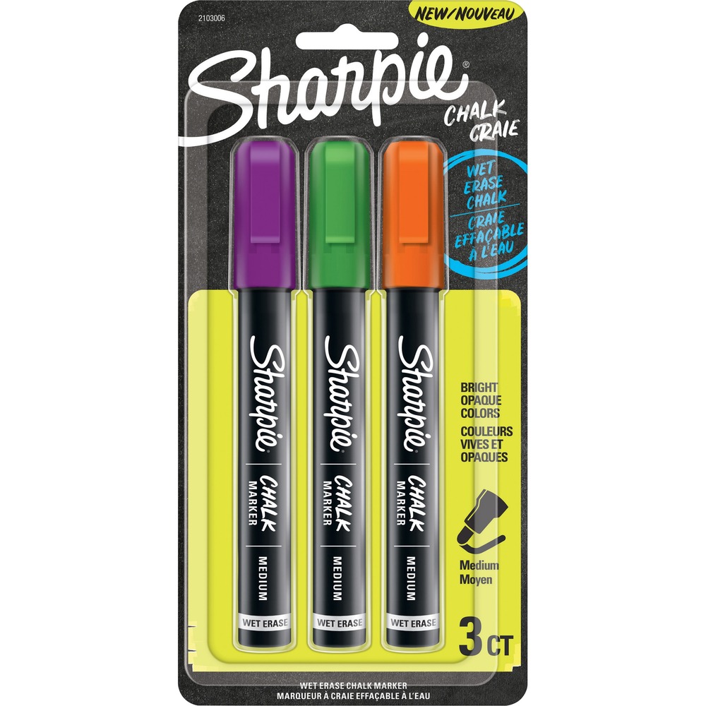SAN2103006 - Chalk wet-erase markers produce bright lines to make your writing or drawing stand out. Easy-to-clean ink can be quickly wiped away using a damp cloth. Handy clip attaches quickly to various locations to ensure your marker stays within quick reach. Markers are perfect for blackboards, whiteboards, glass and more.