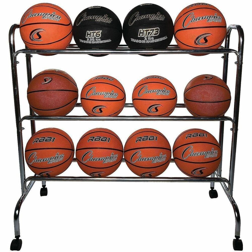 CSIBRC3 - Ball Cart stores up to 12 basketballs on three tiers and features a stable "no-topple" base. Vertical design is ideal for maximizing small storage space. Designed with four swivel casters, this open cart makes it easy to transport your team equipment to your play surface. It is made of powder-coated steel.