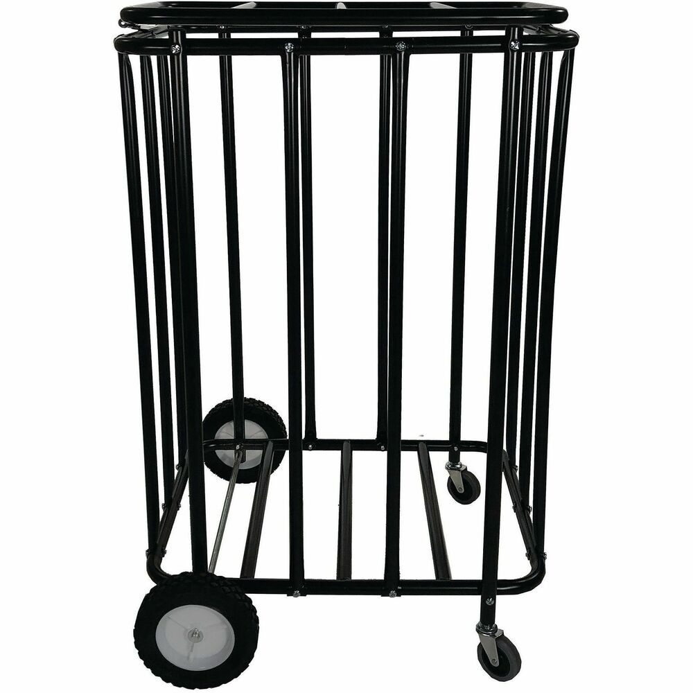 CSICBL - Maximize gym floor space with the Compact Ball Locker. It is made of powder-coated, 1" heavy-duty steel tubing. Vertical locker features a lockable hinge lid and includes a mesh liner bag to prevent smaller balls from falling through the tube bars. Two rugged rear wheels roll smoothly over tough surfaces. Front nonmarring casters are safe for transporting balls even over the most delicate of gym floor finishes. Balls are sold separately.