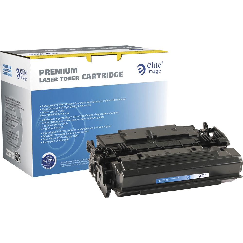 ELI03434 - Remanufactured toner cartridge is designed for use with HP LaserJet Pro M506N, M506X; LaserJet Enterprise MFP M527C, M527DN, M527F, M527Z; LaserJet Pro M501DN, M501N; LaserJet Managed E50045DW; Flow MFP E52545C; MFP E52545DN. High-quality output offers vibrant reproduction so it's ideal for printing at home and the office. Cartridge installs easily and quickly to minimize downtime. Toner is the result of rigorous product development protocols and provides OEM-equivalent performance. This extended-yield cartridge produces approximately 22,500 pages. Elite Image is ISO certified.
