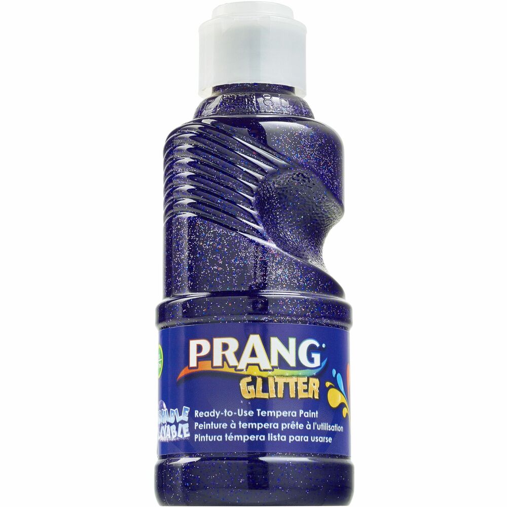 DIXX11776 - Use Ready-to-Use Glitter Paint to indulge your senses with a seamless laydown that delivers vibrant colors to your painting. Safe, nontoxic formula makes this paint the teacher's choice for young artists. No need to stir or shake thanks to the nonsettling formula. This ultra-washable version easily washes off hands and most clothing for a hassle-free painting experience in the classroom and living room as well. Each color comes in an easy-to-pour, 8 oz. bottle of Tempera paint for easy dispensing.