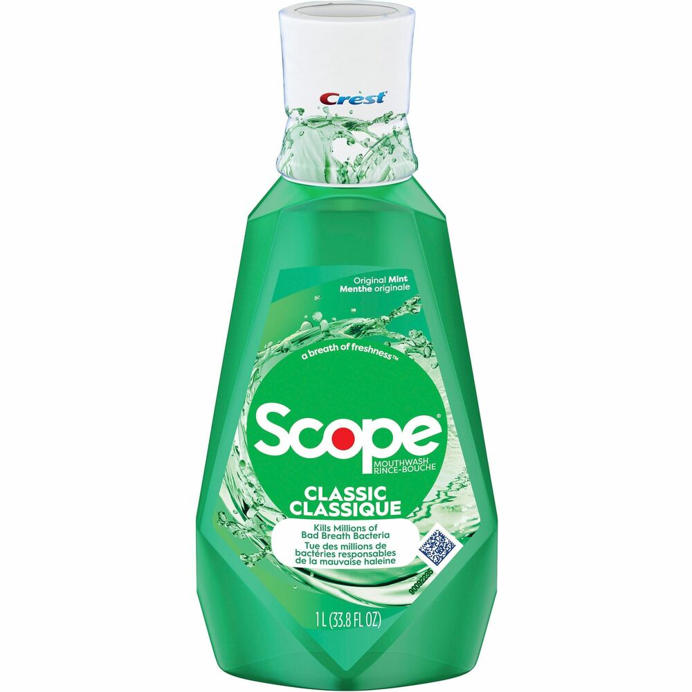 PGC95662 - The powerful ingredients in this mouthwash will leave your breath feeling clean and refreshed. It is specifically designed to kill bad breath germs and blast away the odor-causing compounds found in certain foods. Classic flavor will boost your confidence with an enjoyable minty taste.