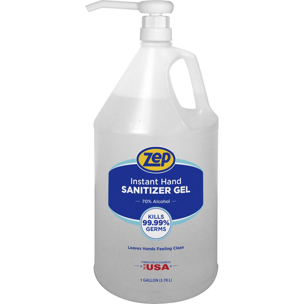 ZPE355825 - Instant Hand Sanitizer Gel is engineered to address the most common concerns with hand sanitizers. This thickened formula contains 70 percent ethyl alcohol that exceeds FDA requirements and helps to control many of the microorganisms that are of public health concern. Hand sanitizer kills 99.9 percent of germs. It is residue-free and leaves hands feeling clean. Light, clean scent leaves hands smell fresh and renewed. A pump (not included) can be screwed onto the top for easy dispensing.