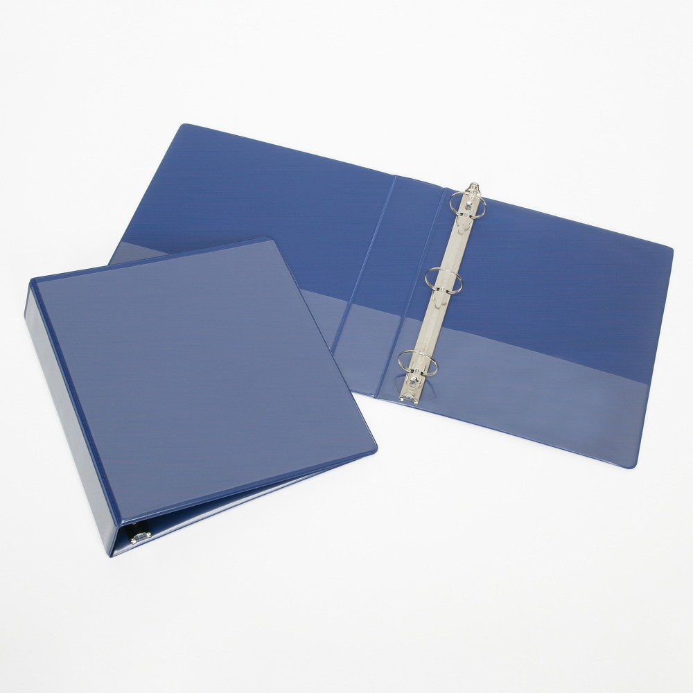 NSN5104860 - Round-ring view binder features a clear overlay on the front, spine and back covers. It is ideal for presentations. Clear overlay allows easy customization. Use pockets on the inside of the front and back cover for storing unpunched and loose papers. Three-ring binder accommodates letter-size punched paper. Quality construction with heavy-duty vinyl resists tearing and cracking. Binder meets CPG guidelines and is manufactured using a BPA-free process.