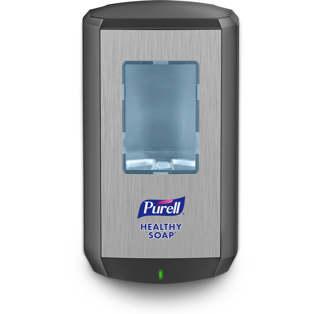 GOJ653401 - Reliable, touch-free hand soap dispenser is especially made to house and dispense PURELL Healthy Soap in 1200 ml. refills. Dispenser and formulation are calibrated to provide the optimal dose for effective hand hygiene. Large sight window makes it easy to check refill level. Fully ADA compliant dispenser features LOCK OR NOT technology so you can convert it to a locking system. PURELL CS6 Soap Dispenser is made of durable ABS plastic and mounts to wall with adhesive tape (included) or optional mounting screws (not included). Multiple hole pattern allows use of existing wall holes. Necessary mounting clearance is 8" from the bottom of the dispenser to the surface. More from the Manufacturer
